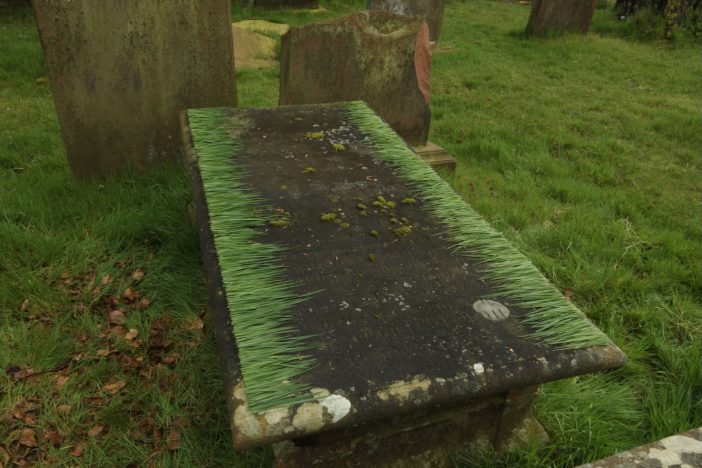 Andy Goldsworthy - Grass Laid on a Gravestone